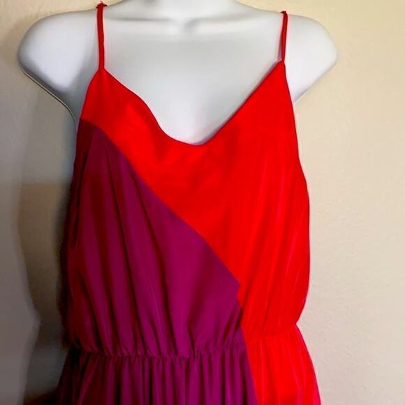 Lush? Maxi Spaghetti Strap Color Block Dress XS - Picture 3 of 16